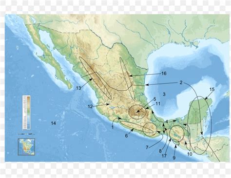 Sierra Madre Oriental Map Mesoamerica Atlas Physische Karte, PNG ...