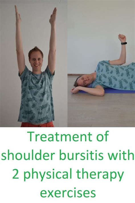 Shoulder bursitis symptoms and treatment with 2 exercises