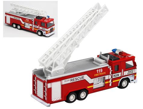 Rescue Team Toy Fire Truck With Retractable Crane Ladder - Walmart.com