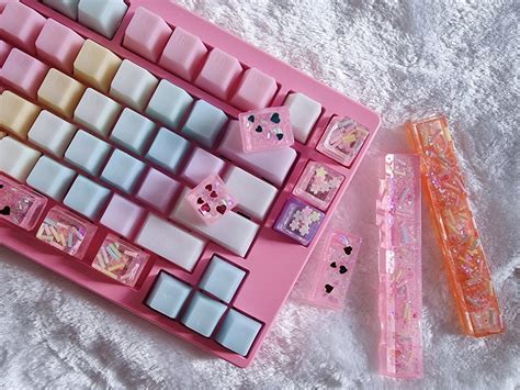 Sakura Cherry Blossom Artisan Resin Keycaps - Etsy