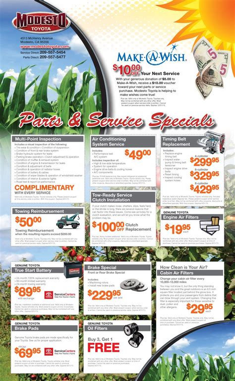 Modesto Toyota Service Specials! http://www.nowmarketplace.com/