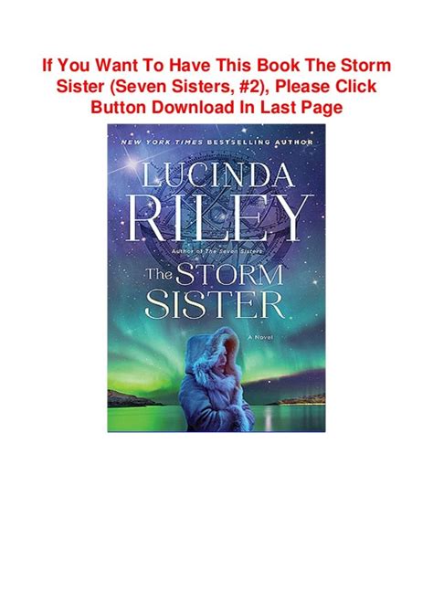 Read Books (PDF) The Storm Sister (Seven Sisters, #2)