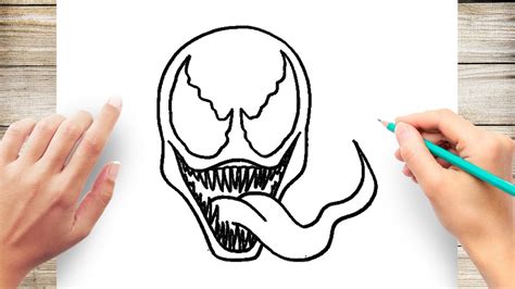 How To Draw Venom Face Step By Step - Go-images Web