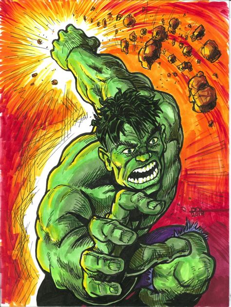 2018 Hulk Smash ORIGINAL Artwork 9x12 - Etsy