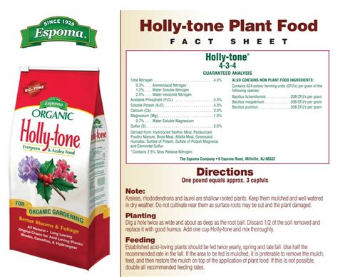 Holly-tone 4-3-4 | Plant food, Espoma, Ingredients