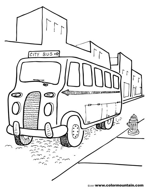 City Bus Coloring Page at GetColorings.com | Free printable colorings ...