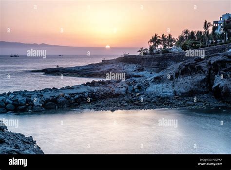 Sunset in Tenerife Stock Photo - Alamy