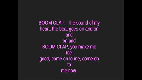 Boom Clap lyrics - YouTube