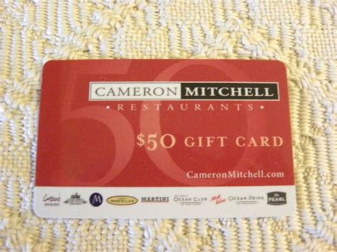 $50 Cameron Mitchell Restaurants Gift Card - Delicious Food! | Restaurant gift cards, Gifts ...