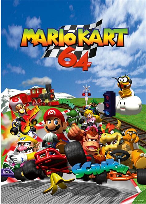 Mario Kart 64 Promotional Poster - Etsy