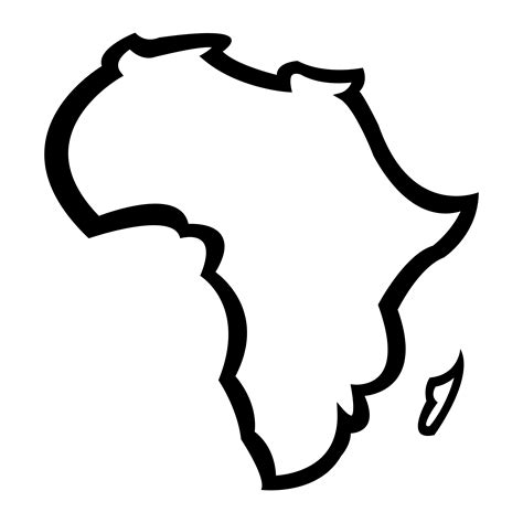 Detailed Map of Africa Continent in Black Silhouette 551247 Vector Art at Vecteezy