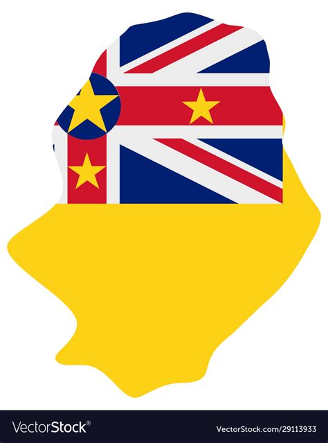 Flag in map niue Royalty Free Vector Image - VectorStock