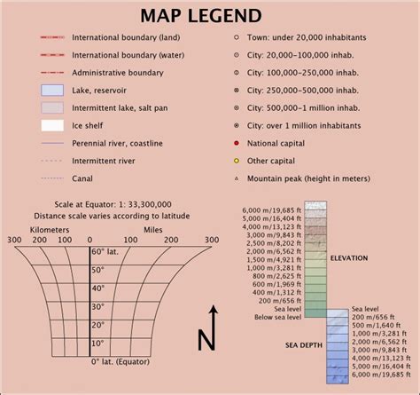 World Atlas Map Legend - World Sites Atlas (Sitesatlas.com)