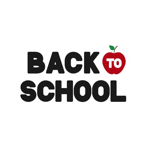 Back to school lettering isolated on white. Easy to edit vector ...