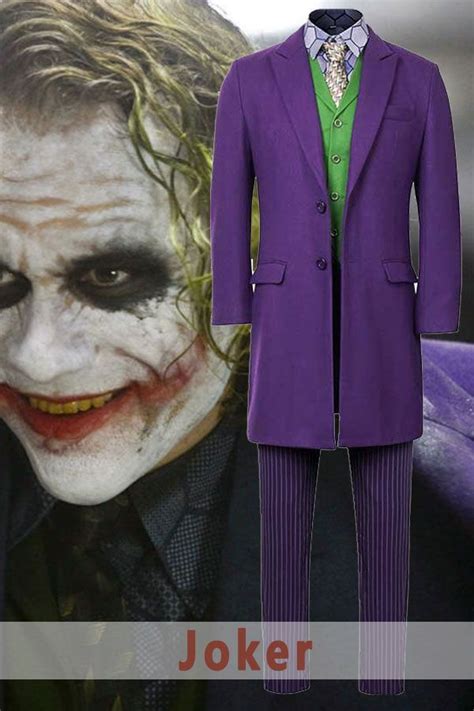 Batman Dark Knight Joker Heath Ledger Arthur Fleck Cosplay Costume ...