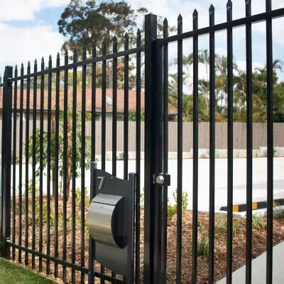 Welded Black Metal Picket Fence Panels Metal Picket Fencing for Factory ...