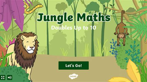 Jungle Maths: Doubles up to Double 10 Game - Twinkl