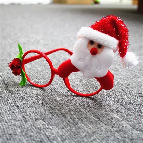 New Christmas Frame Glasses Ornaments Santa Caus Glasses Adult Kids Sunglass Eyeglass Costume ...