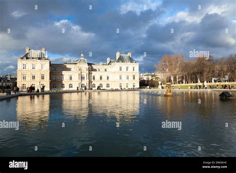 The French Senat building in Jardin du Luxembourg, Paris, France Stock ...