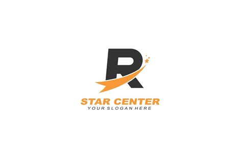 R star logo design inspiration. Vector letter template design for brand ...