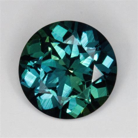 1.296 Carat Teal Sapphire Excellent Cut Round 6.91 x 6.84 mm | Etsy