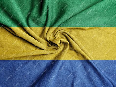 Premium Photo | Fabric Flag of the Gabon National Flag of the Gabon