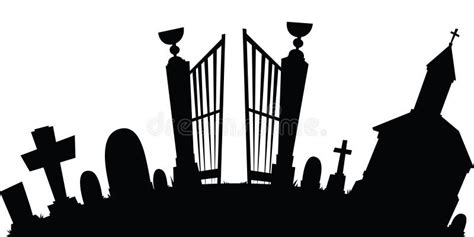 Cartoon Graveyard stock illustration. Image of graveyard - 41570486