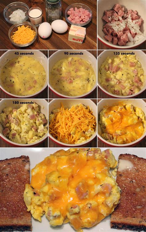 Scrambled Eggs and Ham (Microwave) Recipe | MrBreakfast.com