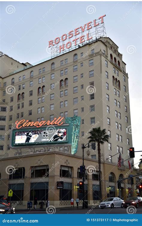 Roosevelt Hotel in Hollywood Editorial Photography - Image of cafe ...