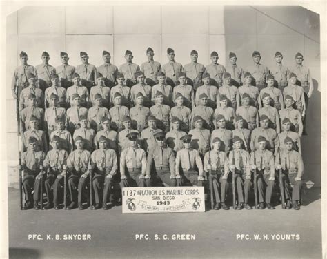 1923-47 Marine Corps Base San Diego - 1943,MCRD San Diego,Platoon 1137 ...