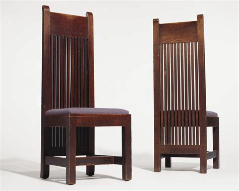 FRANK LLOYD WRIGHT (1867-1959) , TWO IMPORTANT CHAIRS FROM THE WARD W. WILLITS HOUSE, HIGHLAND ...