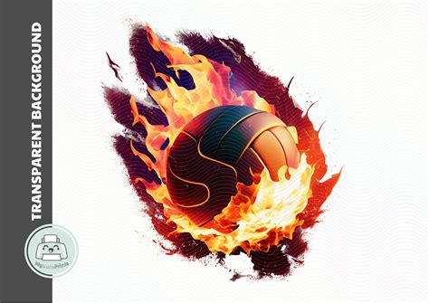 Volleyball on Fire Png Volleyball Png Volleyball Fireball - Etsy UK