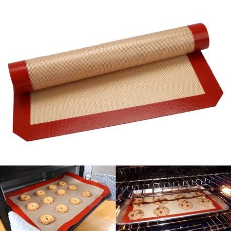 2018 FDA Roaster Oven Mat / Bake Mat Silicone High Temperature Baking Mat Baking Easy to Clean ...