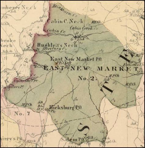 Simon J. Martenet, Map of Dorchester County, 1865, District 2