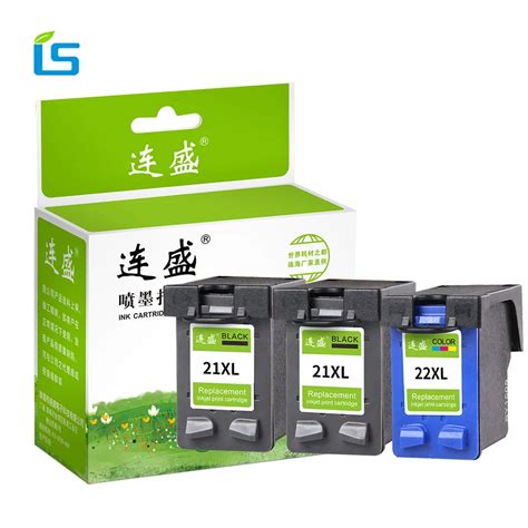 3Pcs/set 21 and 22 Refilled Ink Cartridge 21XL 22 XL cartridge for HP ...