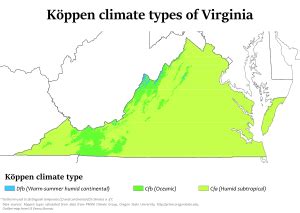 Climate of Virginia Facts for Kids