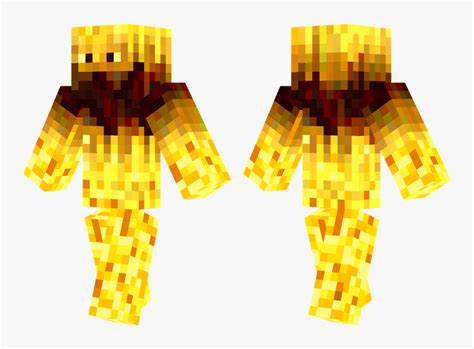 Minecraft Blaze Skin Download, HD Png Download - kindpng