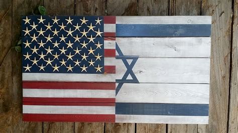 Half American and Half Israeli Flag