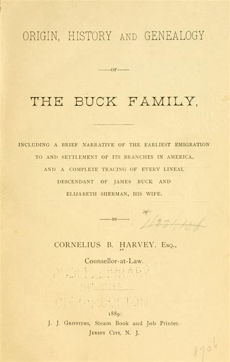 Origin, history, and genealogy of the Buck family – Access Genealogy