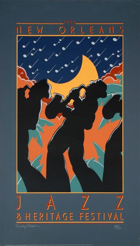 New Orleans Jazz Vintage Illustrated Poster In Blue