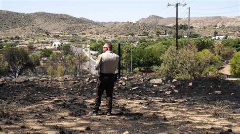 Spur Fire burns in Arizona mining town of Bagdad