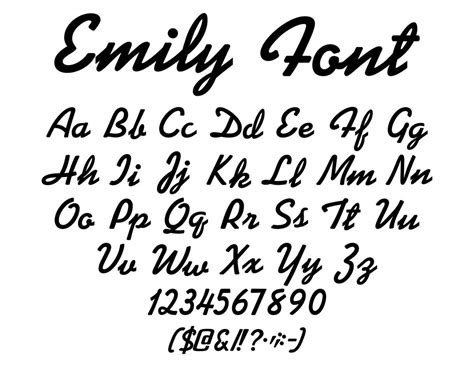 Emily Font SVG Handwritten Font SVG Cursive Font (Instant Download) - Etsy