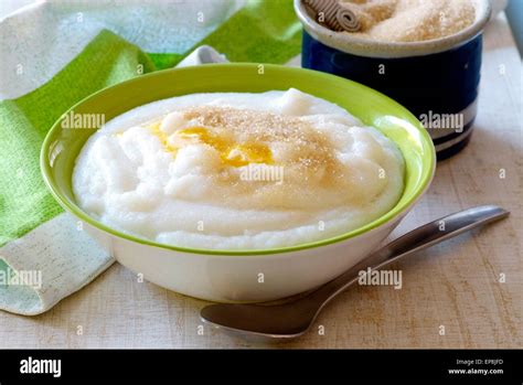 maize meal porridge is a very common breakfast meal in South Africa Stock Photo - Alamy