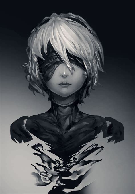 NieR: Automata 2B, Amos Yan on ArtStation at https://www.artstation.com ...