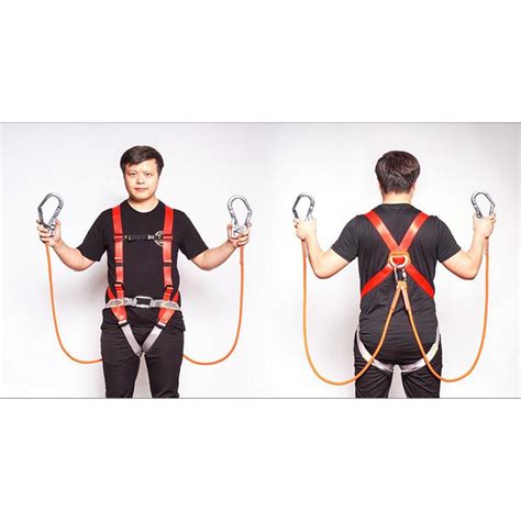 12mm Safety Harness Lanyard Strap Fall Protection Aerial Rock Climbing | eBay