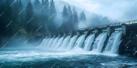 Premium Photo | Rapid Water Flow at a Hydroelectric Dam Concept Water Power Renewable Energy ...