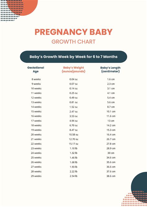 Fetal Growth Chart By Month