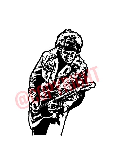 Bruce Springsteen Vector .SVG .PNG - Etsy