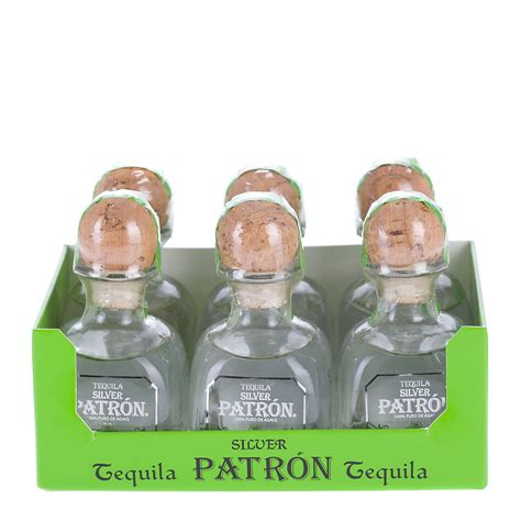 Just Miniatures Patron Silver Tequila Miniature 5cl - 6 Pack - This superb clear tequila is ...