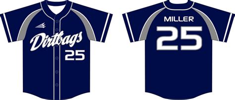 Dirtbags Custom Baseball Jerseys (Miller)